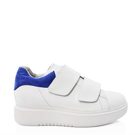 Beyaz Cırt Cırt Sneaker - BLUE