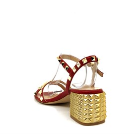 Kırmızı Pimli Sandalet - SABINA