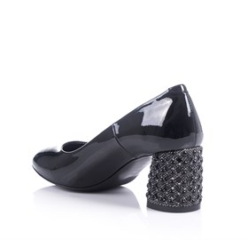 Siyah Rugan Topuklu Ayakkabı - BLAIR