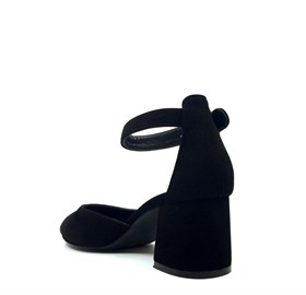 Siyah Süet Topuklu Ayakkabı - MEGY