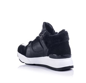 Siyah Deri Spor Ayakkabı - JUDY