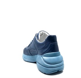 Mavi Deri Spor Ayakkabı - DARINA