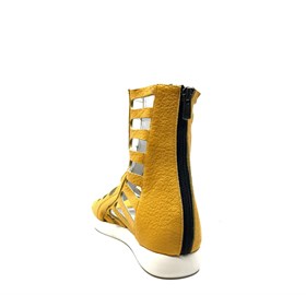 Sarı Deri Sandalet - ALIDIA