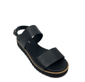 Siyah Deri Sandalet - ANIKA