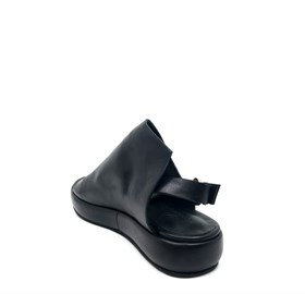 Siyah Deri Sandalet - DOCILA