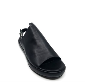 Siyah Deri Sandalet - DOCILA