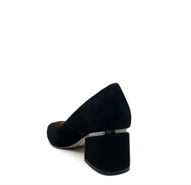 Siyah Süet Topuklu Ayakkabı - NATALE