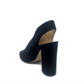 Siyah Süet Topuklu Ayakkabı - ZIA