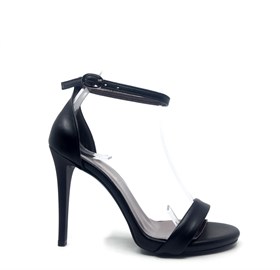 Siyah Yüksek Topuklu Tek Bant Ayakkabı - MARINA