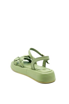 Yeşil Hakiki Deri Sandalet - OLIVE